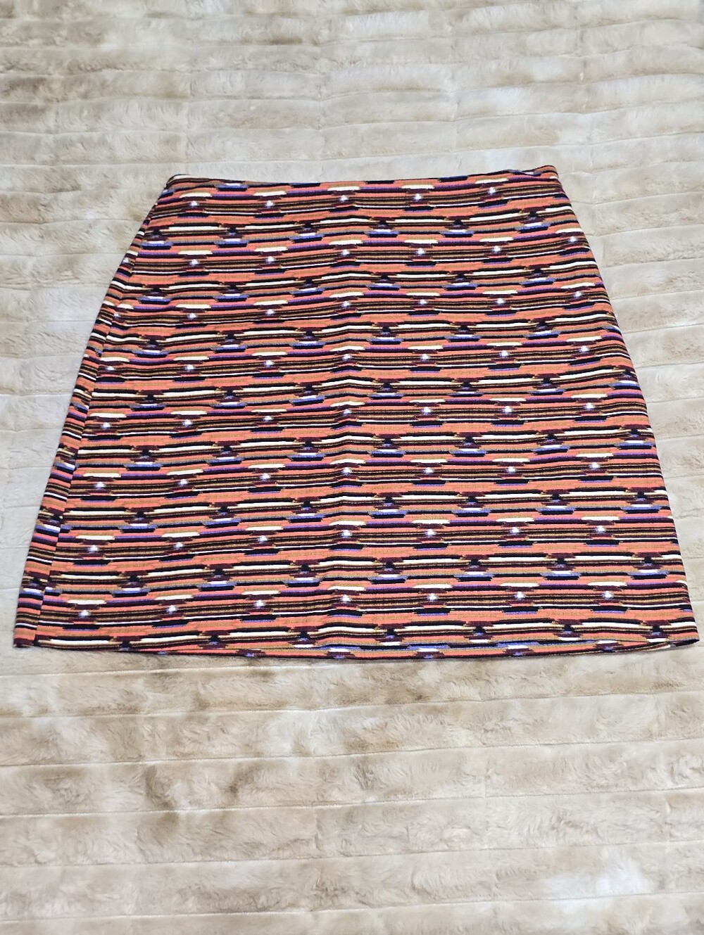 Patterned Orange and Purple Women's Mini Skirt